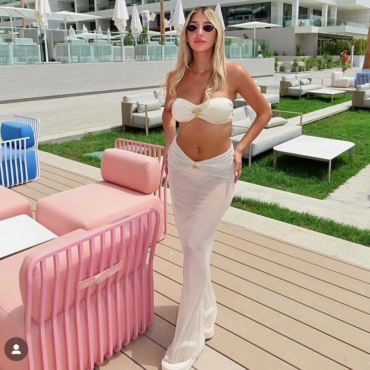 Women's Swimsuit Two-Piece Swimwear Beach Dress