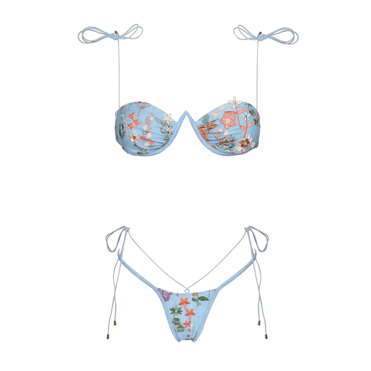 Bikini with Embroidery Two-Piece Women's Swimsuit