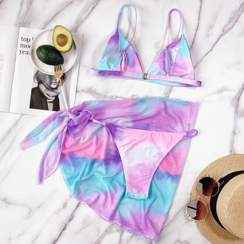 New Swimsuit Split Women's Swimwear Bikini Set Swimsuit Push up Beach Vacuum Seaside Sexy Cover up Bodycon Bodies for women