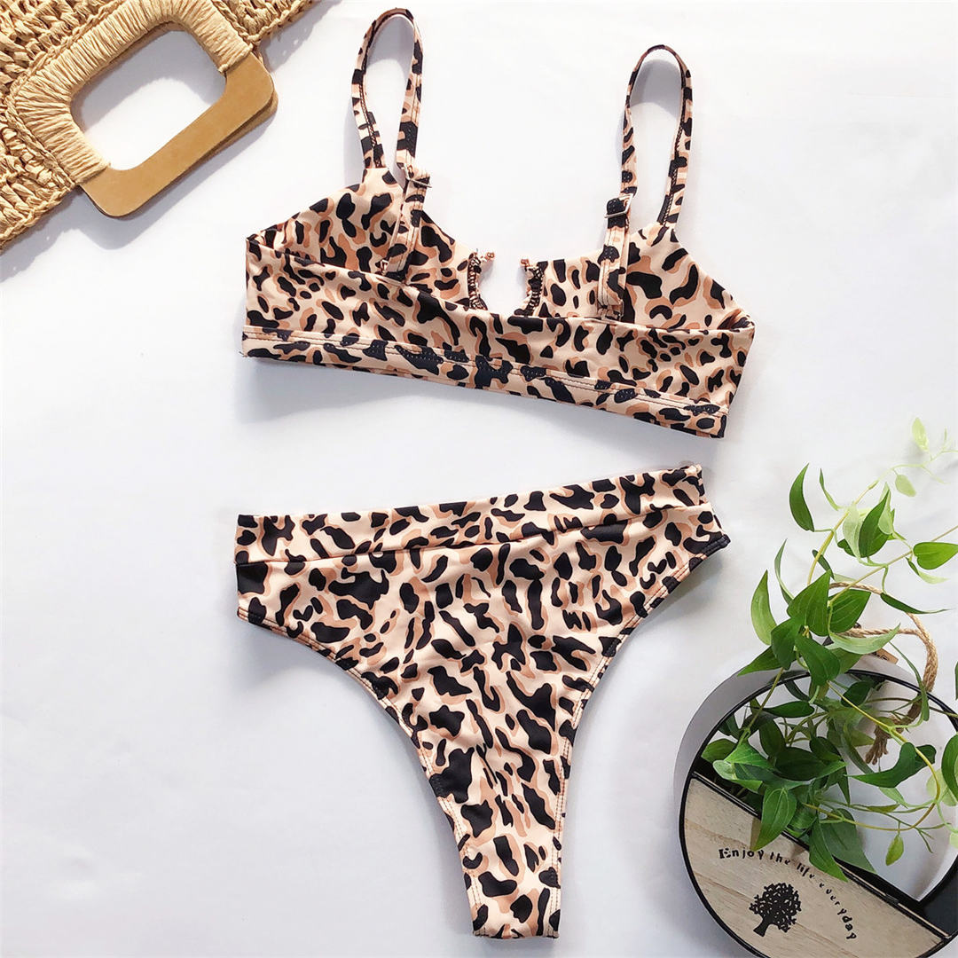 New Swimming Suit for Women 2 Pieces Set High Waisted Bikini Cute Swimsuit Lady Fashion Hot Push Up Bathing Suits