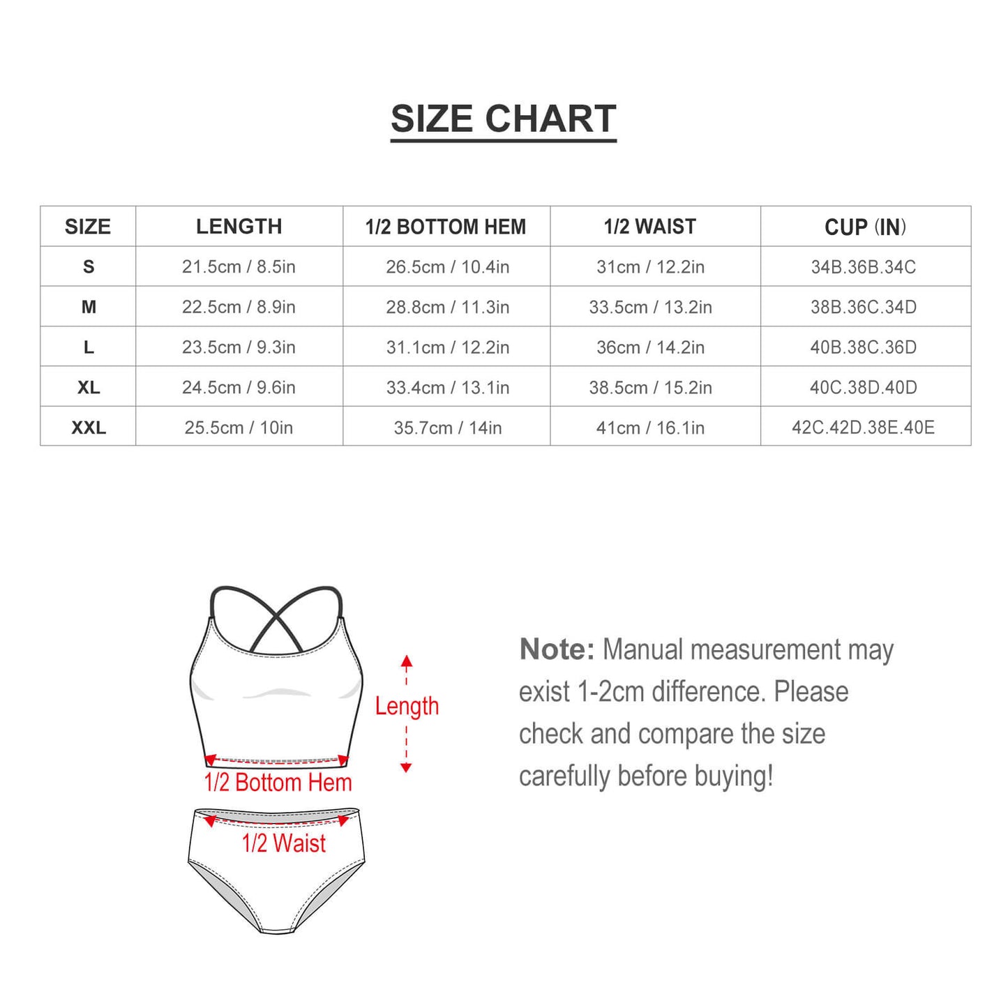 Cute Suspender Two Piece Bikini Swimsuit