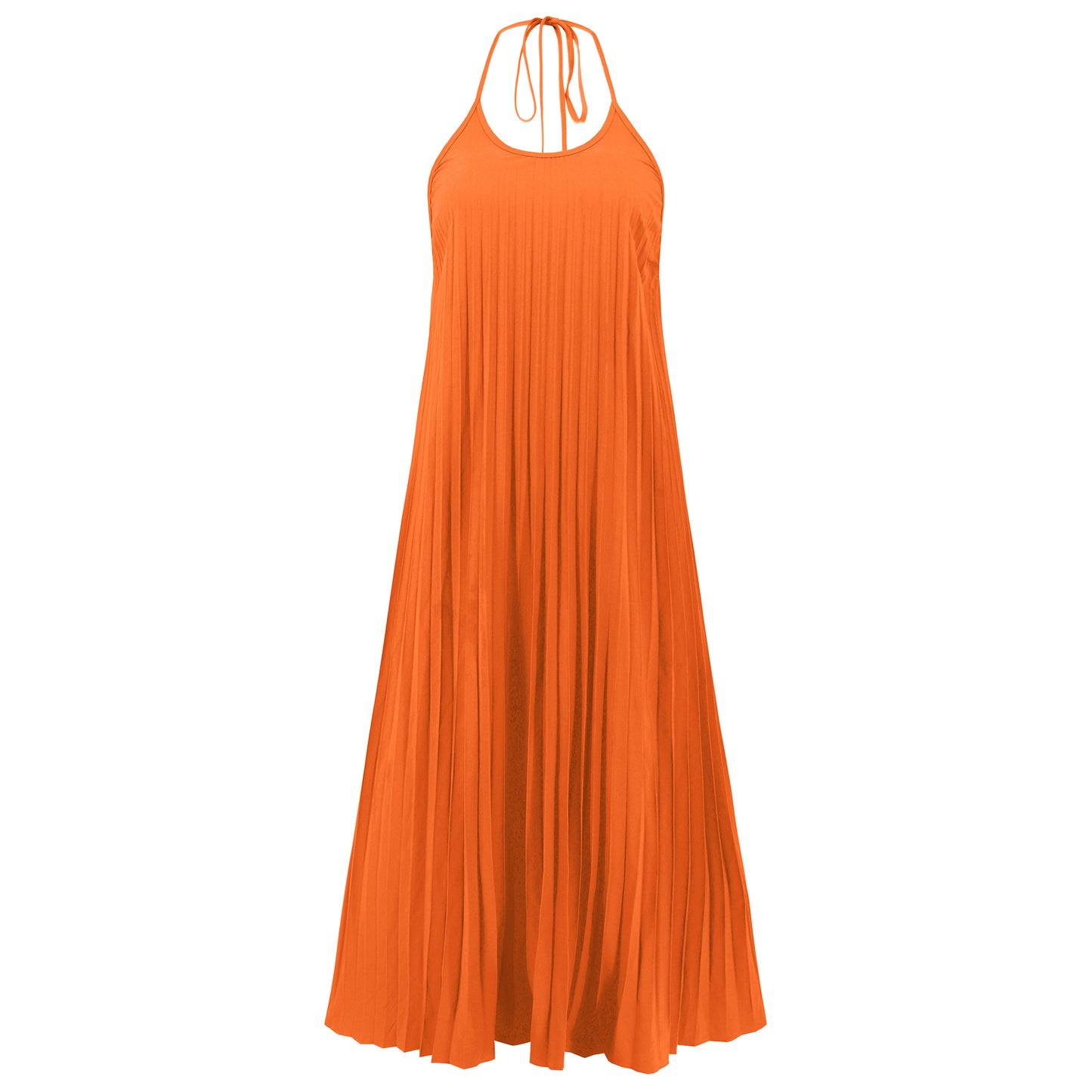 A-Line Pleated Dress Long Skirt Beach Vacation