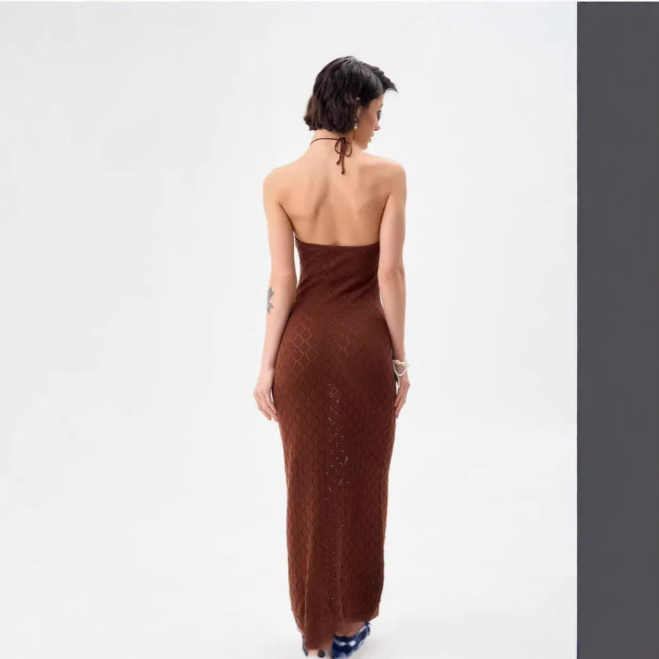 Hollow Out Backless Dress for Nightclub and Beach Vacation