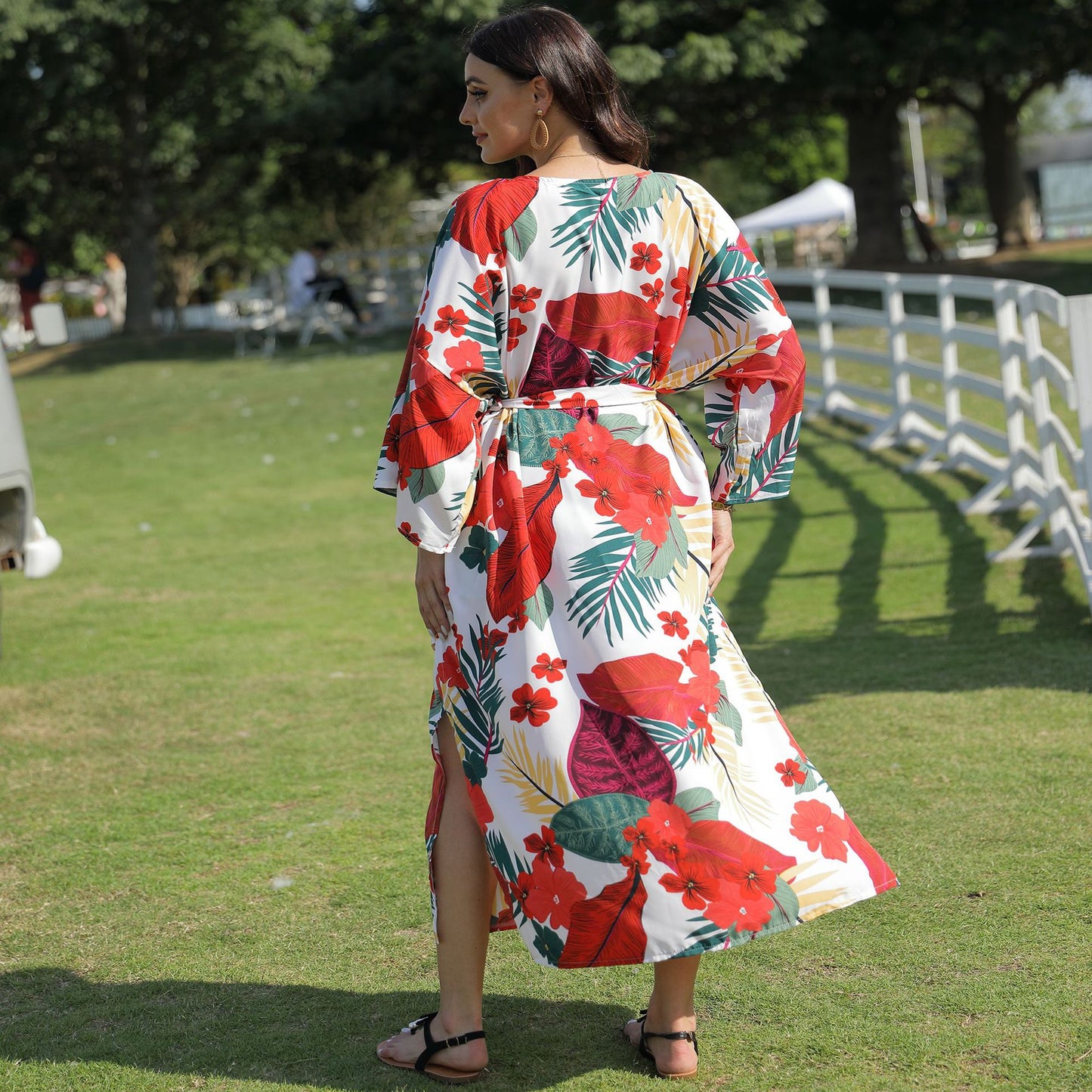 Quick-Drying Printed Kimono Cardigan Bikini Outer Cover Beach Sun Protection Clothing Women