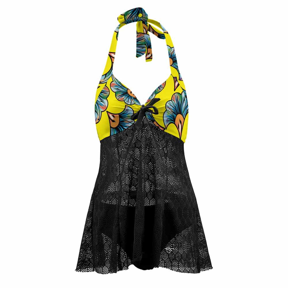 Freely Adjustable Length Unwired Cup Bikini Swimsuit