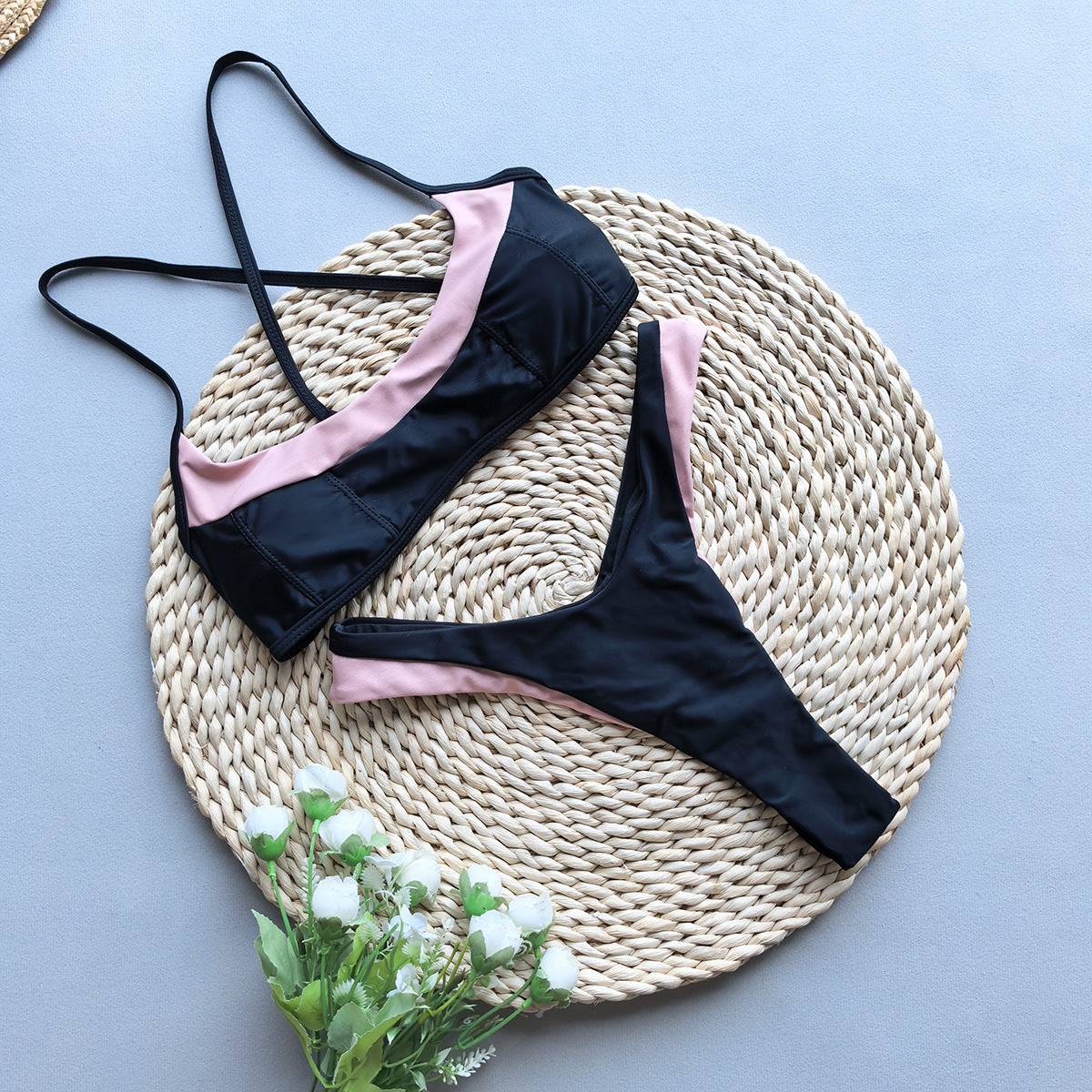 Bikini with Splicing Design for Women's Swimsuit