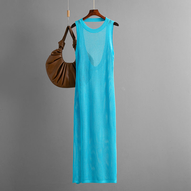 Sexy Hollow Cover-up Long Dress Bikini Cover-up Dress