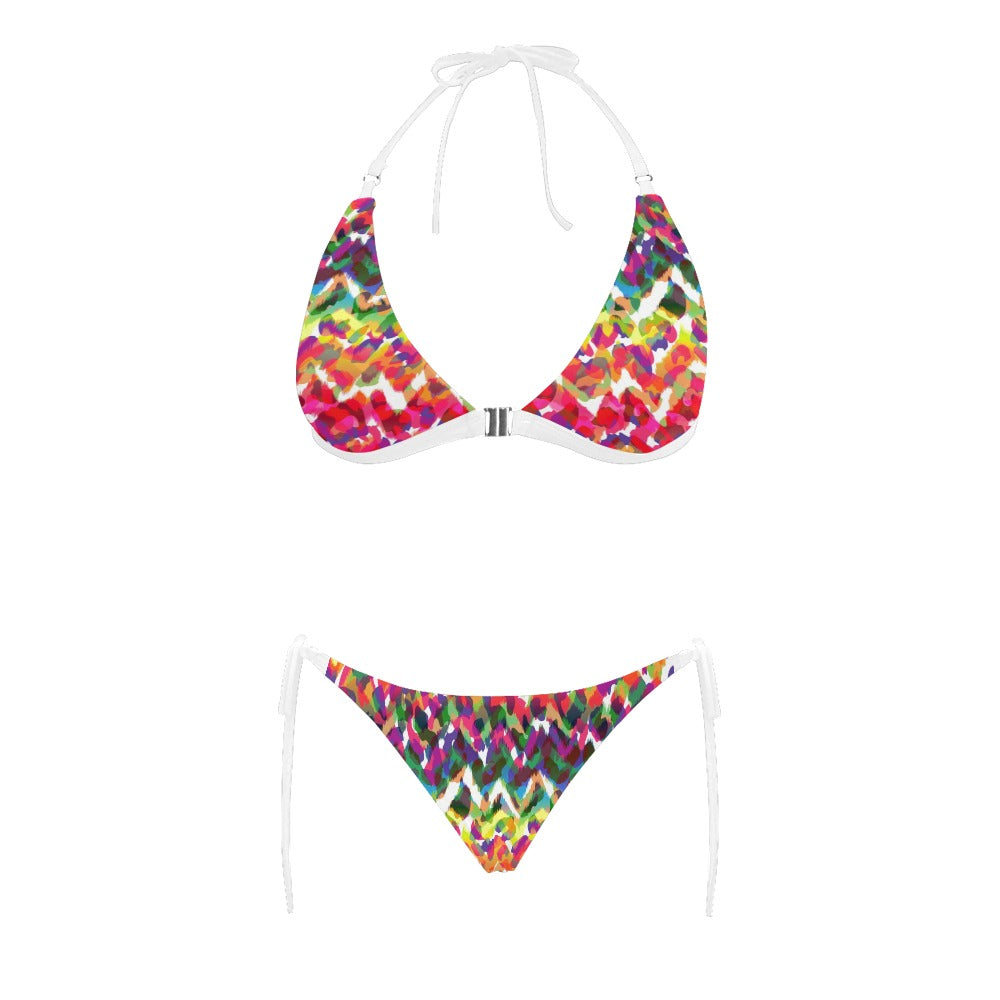 Buckle Front Halter Bikini Swimsuit (Model S08)