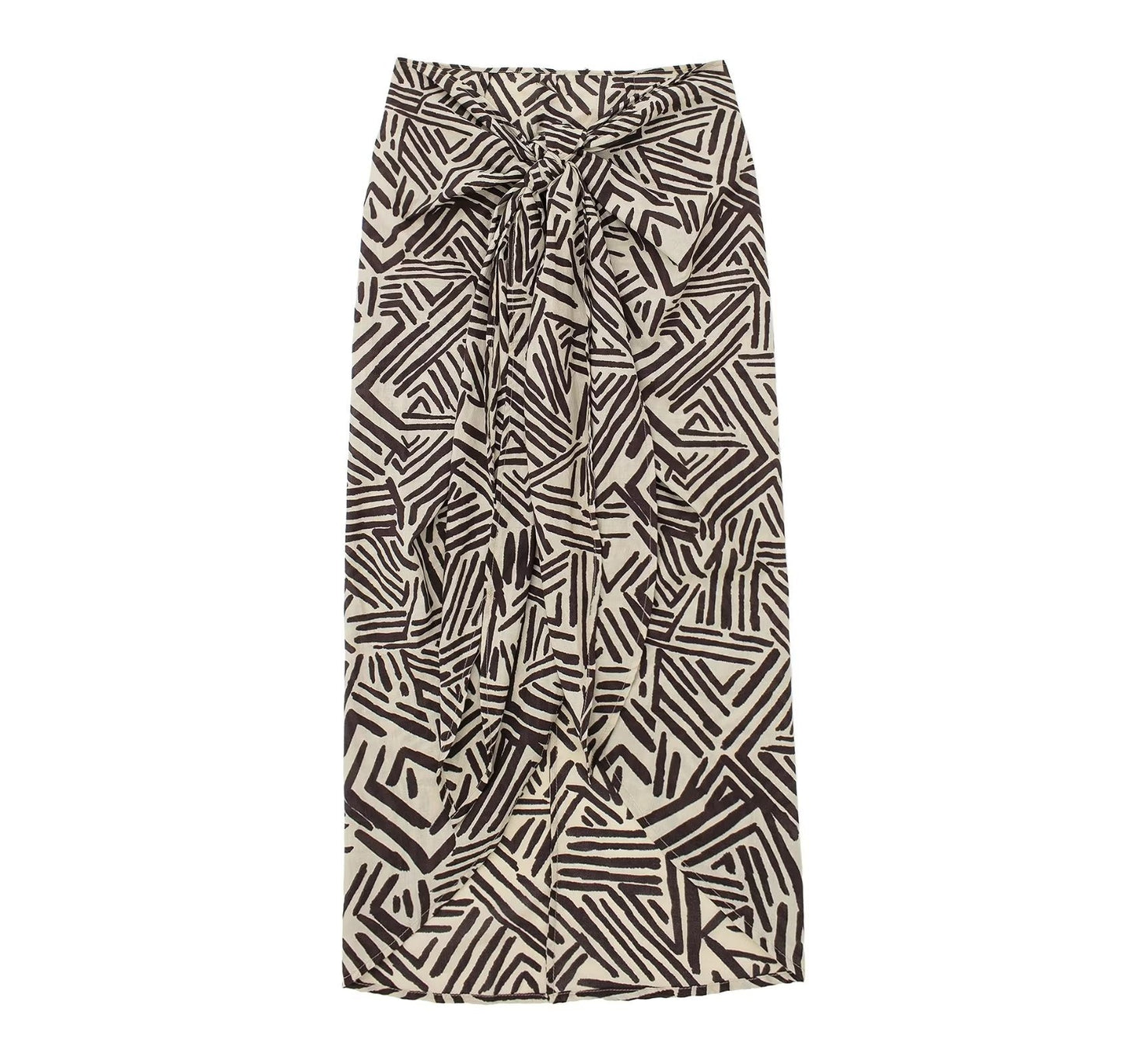 Beach Midi Skirt With Slit Women's Summer Skirts