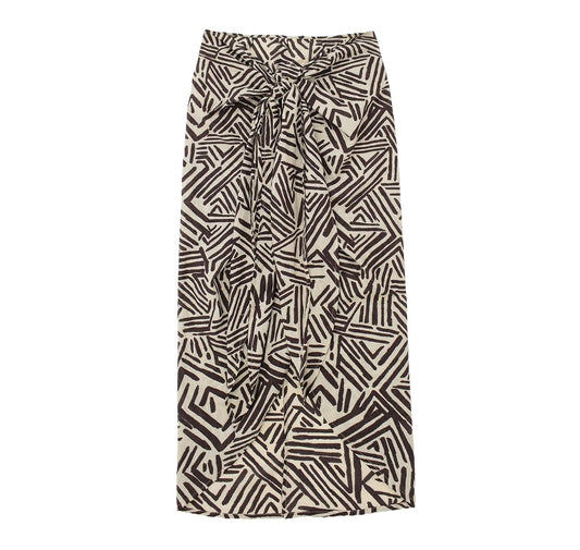 Beach Midi Skirt With Slit Women's Summer Skirts