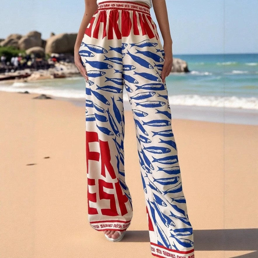 Casual Beach Trousers Loose Fit Summer Style