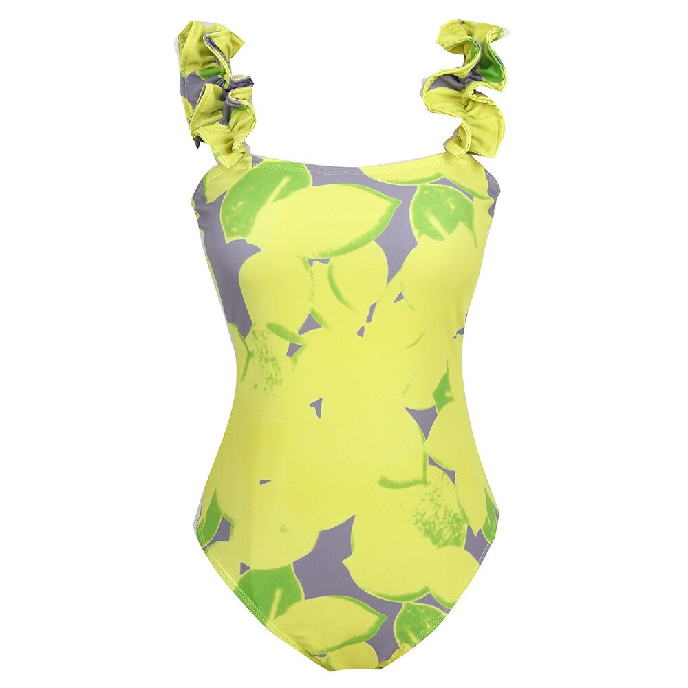New Swimsuit Women's Two-piece Spinning Skirt Small Fresh Printing Swimwear Fashion Print Bikini Beach Wear Backless Cover