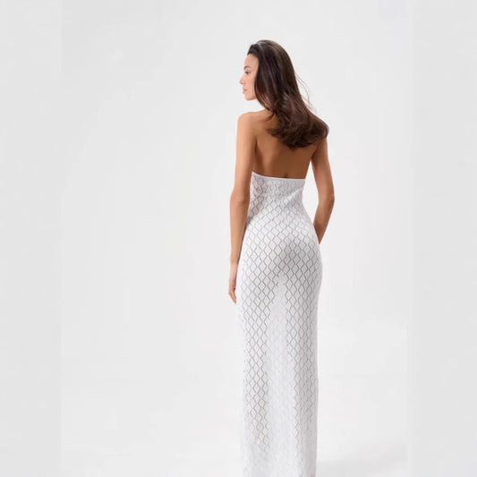 Hollow Out Backless Dress for Nightclub and Beach Vacation