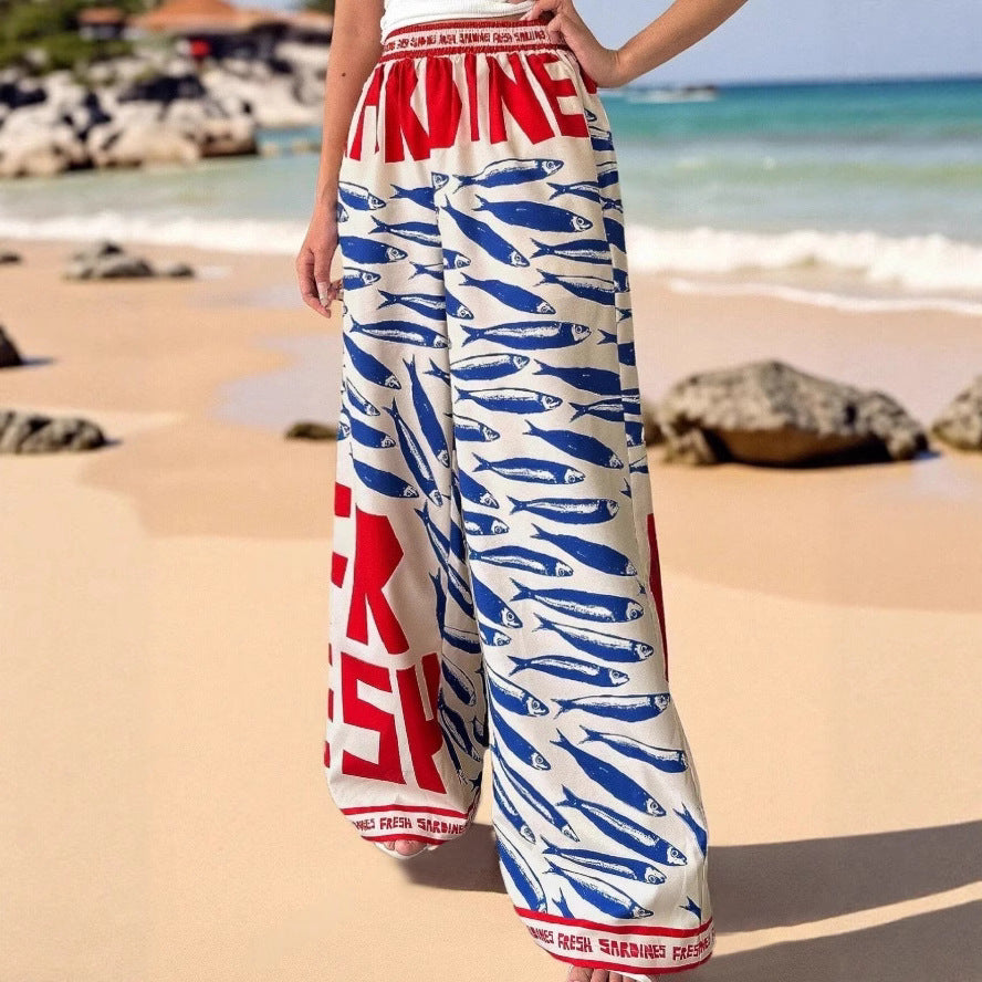 Casual Beach Trousers Loose Fit Summer Style