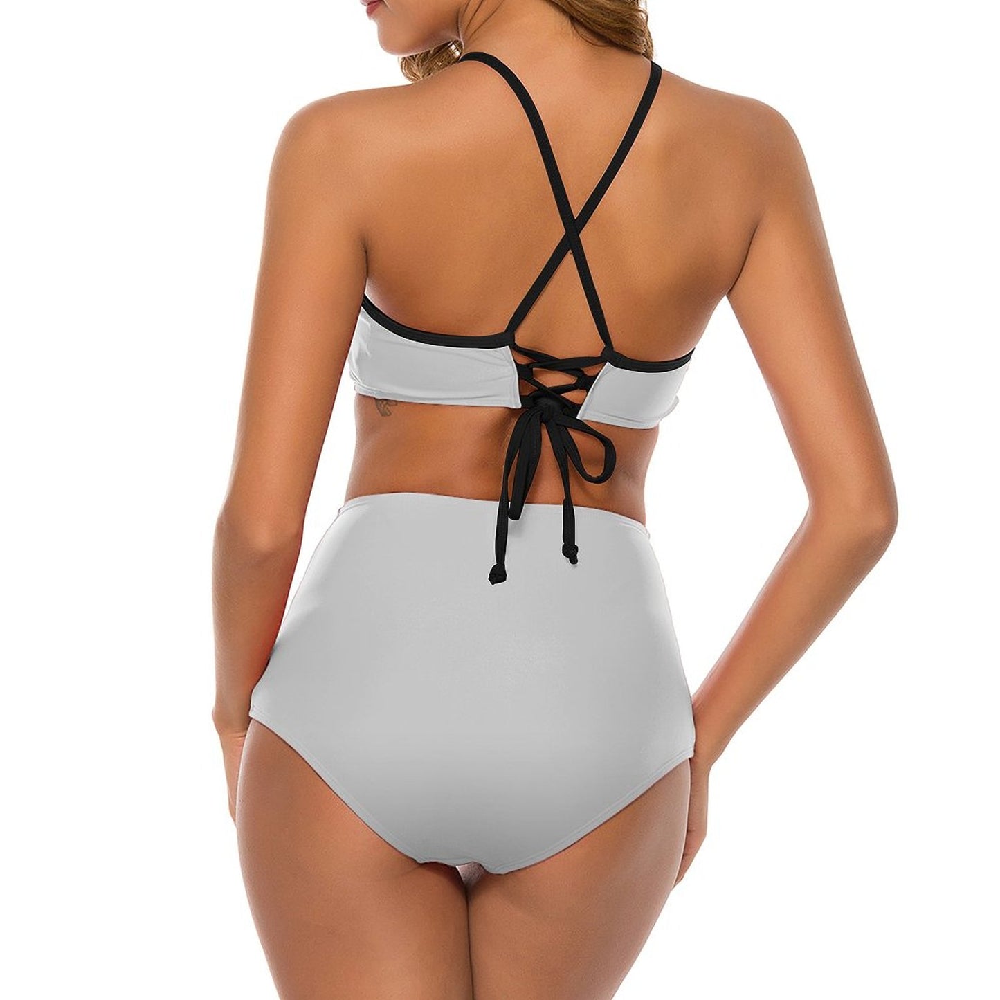 Cute Suspender Two Piece Bikini Swimsuit