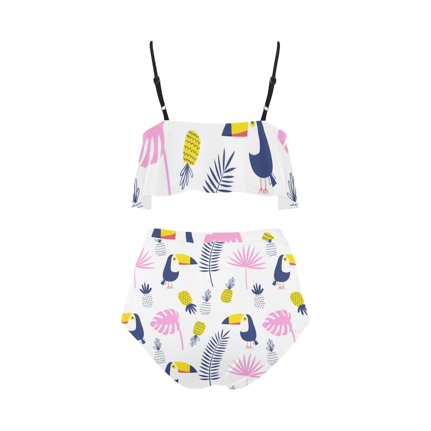 High Waisted Flounce Bikini Set (S13)