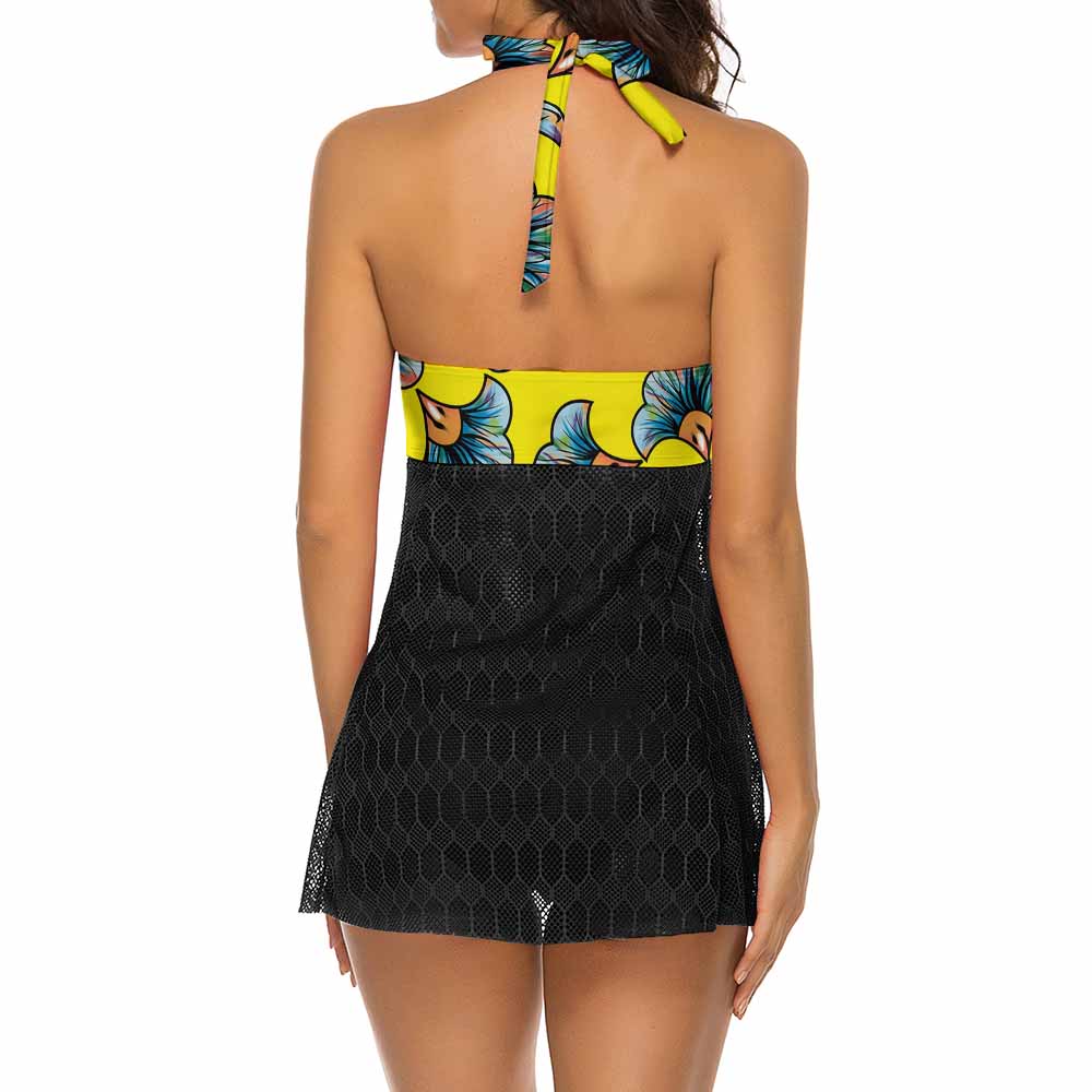 Freely Adjustable Length Unwired Cup Bikini Swimsuit