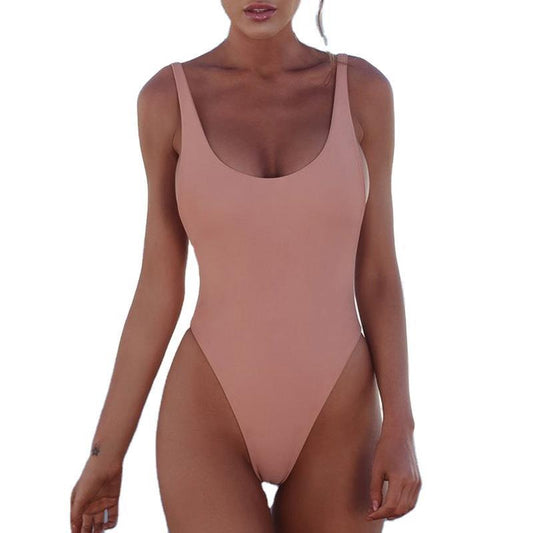 Bikini women's one-piece swimsuit sexy plain swimsuit Bikini