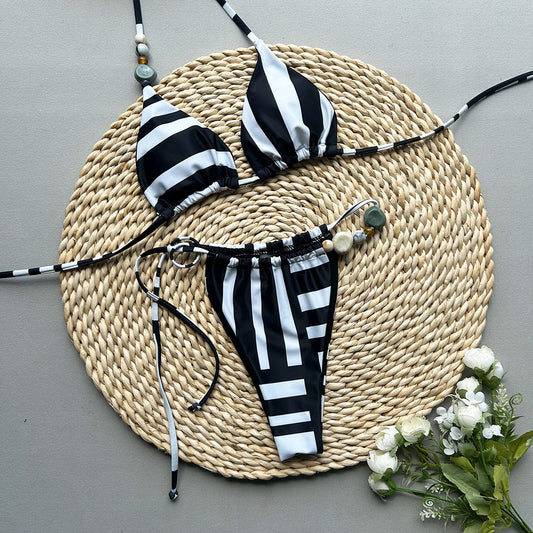 Bikini with Splicing Design for Women's Swimsuit