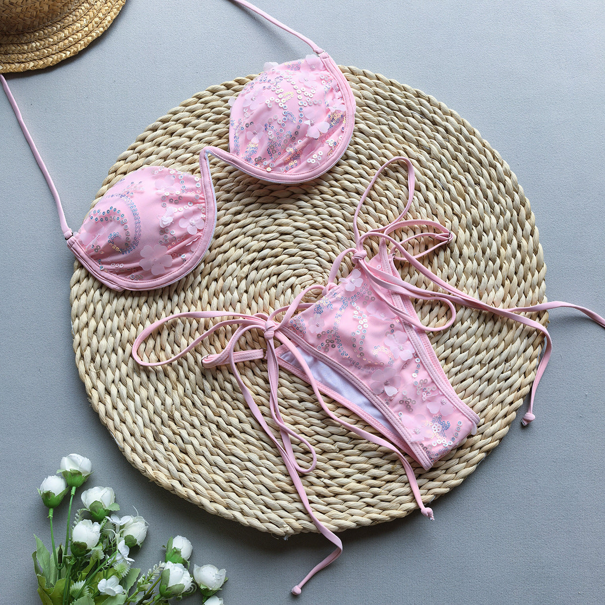 Bikini with Sequins Two-Piece Women's Swimsuit