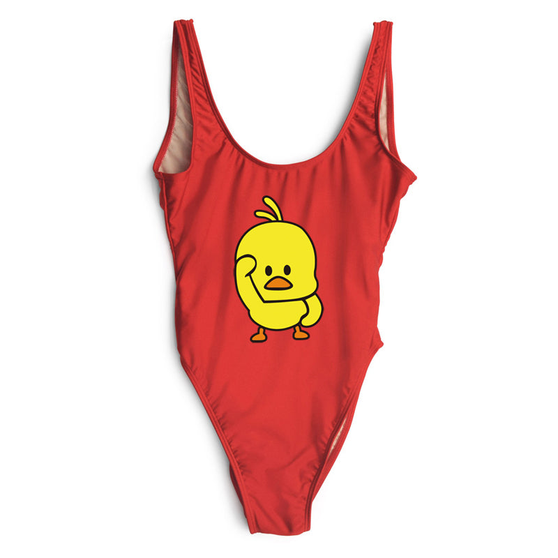 Arrival Yellow Duck Swimsuit One Piece Women Sexy Bodysuit Back Bathing Suit Monokini Beachwear Girls