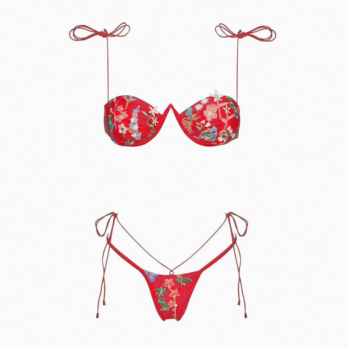 Bikini with Embroidery Two-Piece Women's Swimsuit