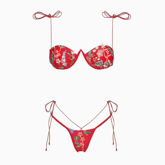 Bikini with Embroidery Two-Piece Women's Swimsuit
