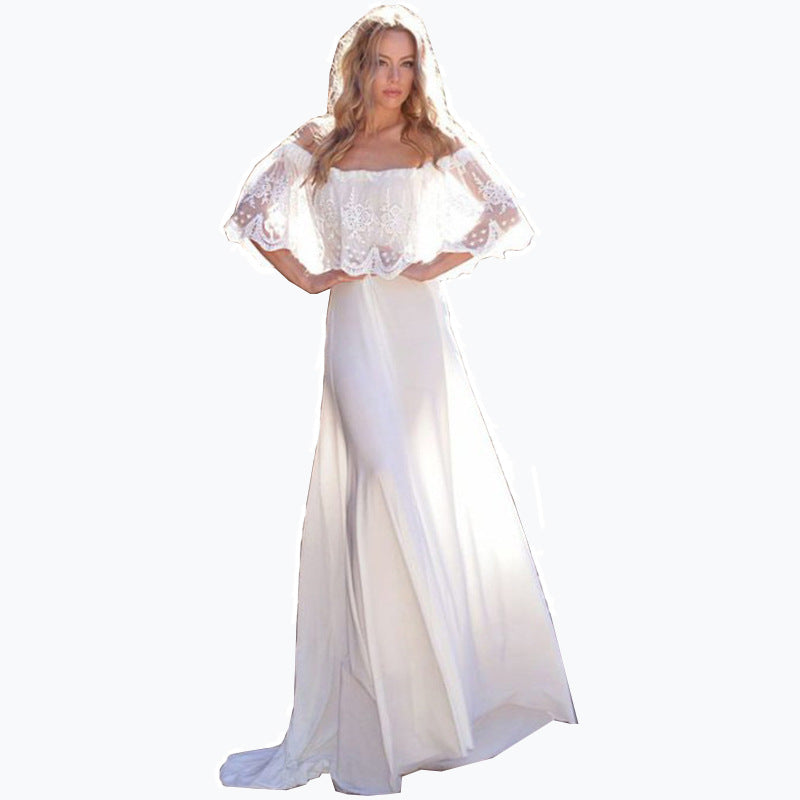 Bikini Overcover Vacation Beach Long Dress Female