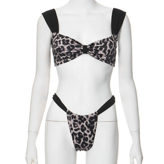 Fashionable and sexy sleeveless bikini set