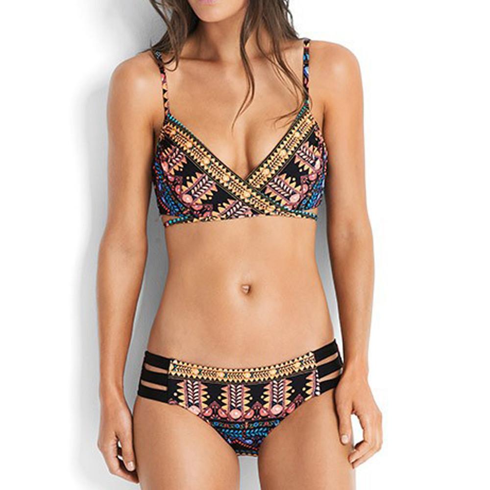 Women's Bohemia push-up bikini set swimsuit