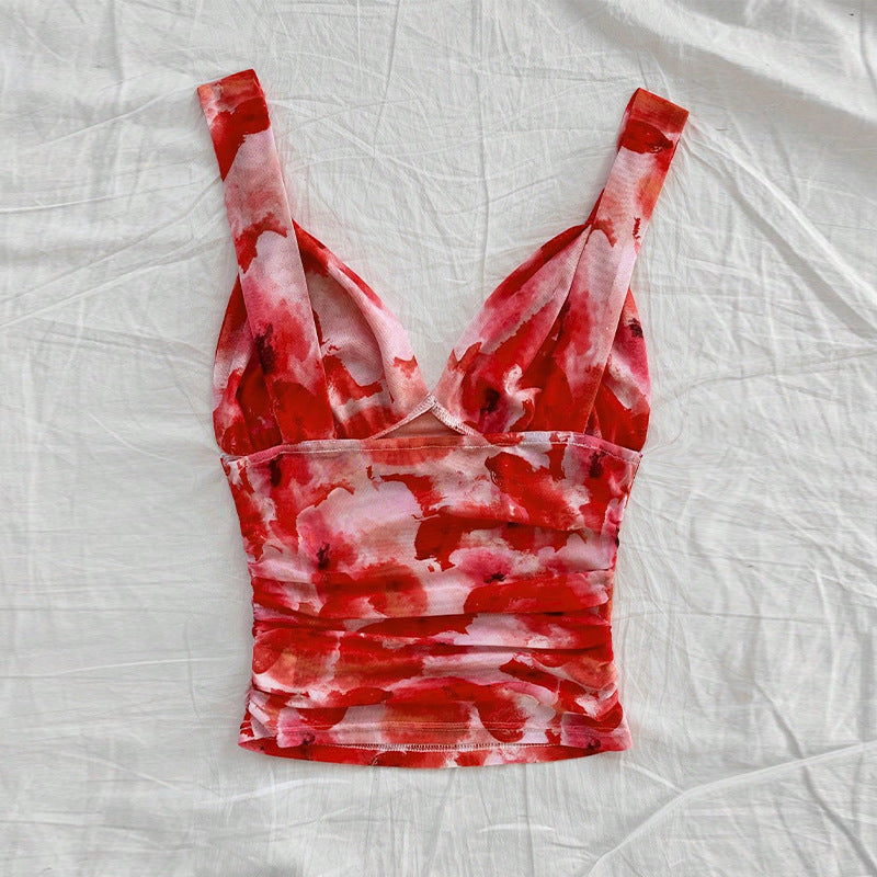 Sexy beach vest short top spicy girl