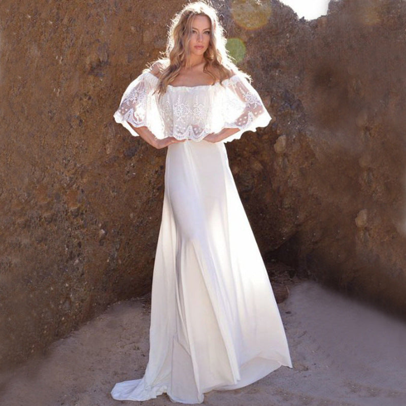 Bikini Overcover Vacation Beach Long Dress Female