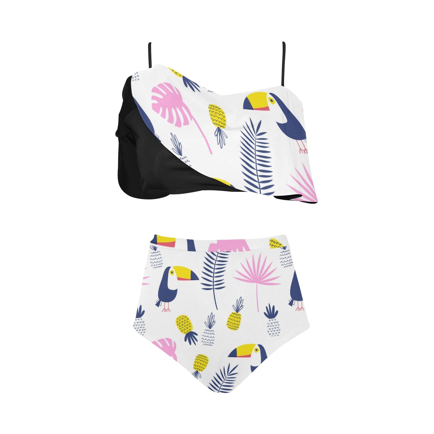 High Waisted Flounce Bikini Set (S13)