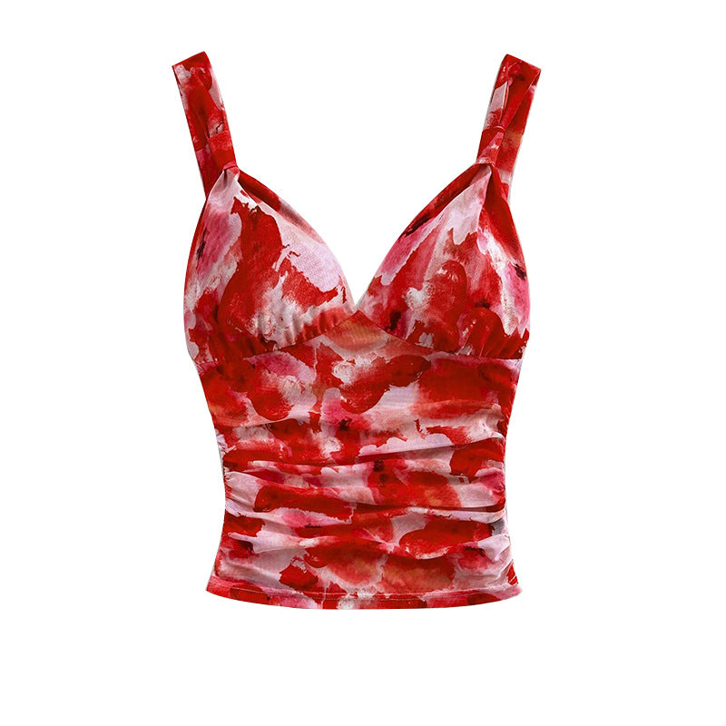 Sexy beach vest short top spicy girl