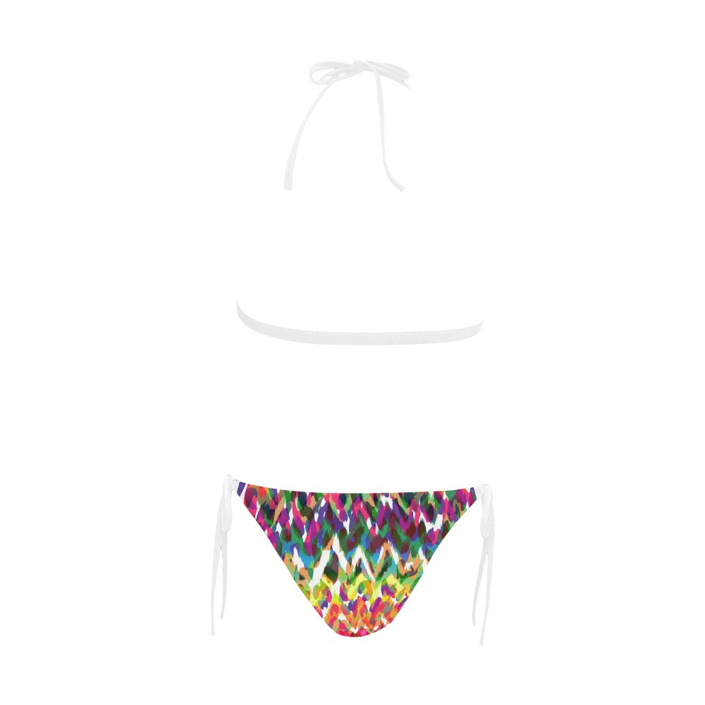 Buckle Front Halter Bikini Swimsuit (Model S08)