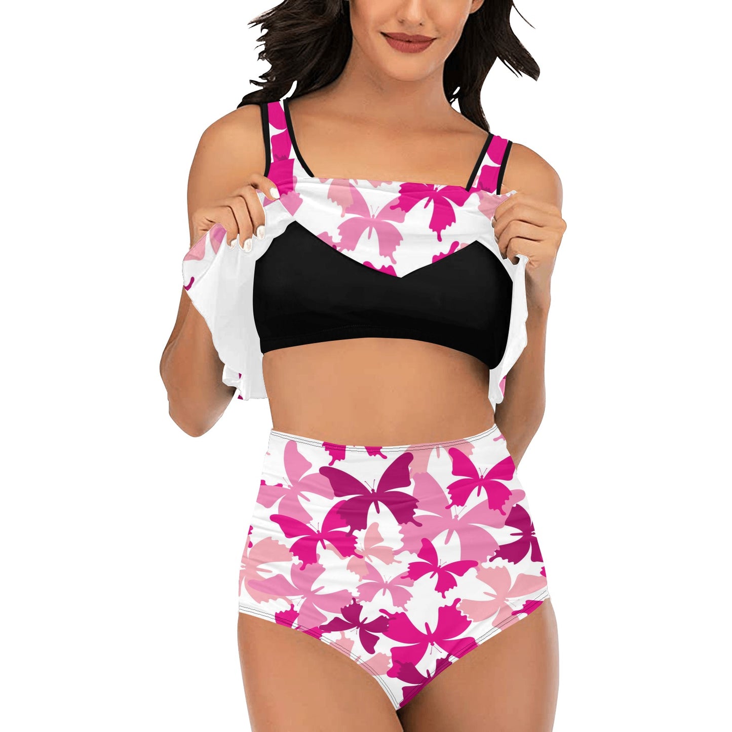 Women's High Waisted Flounce Bikini Set Swimsuit