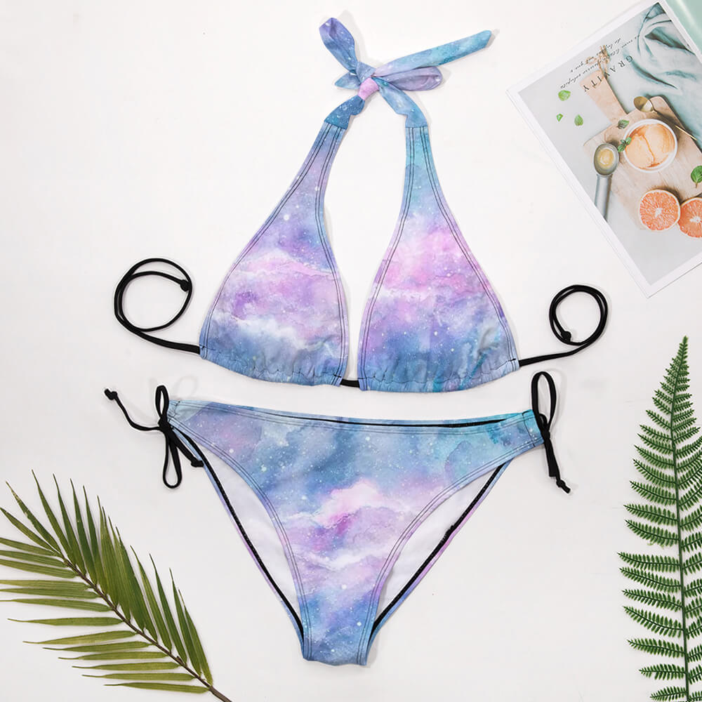 Ladies Sexy V-Neck Bikini Swimsuit