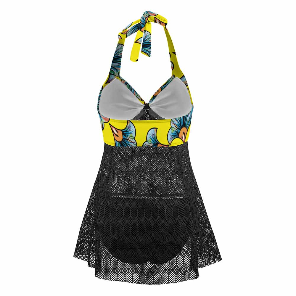 Freely Adjustable Length Unwired Cup Bikini Swimsuit